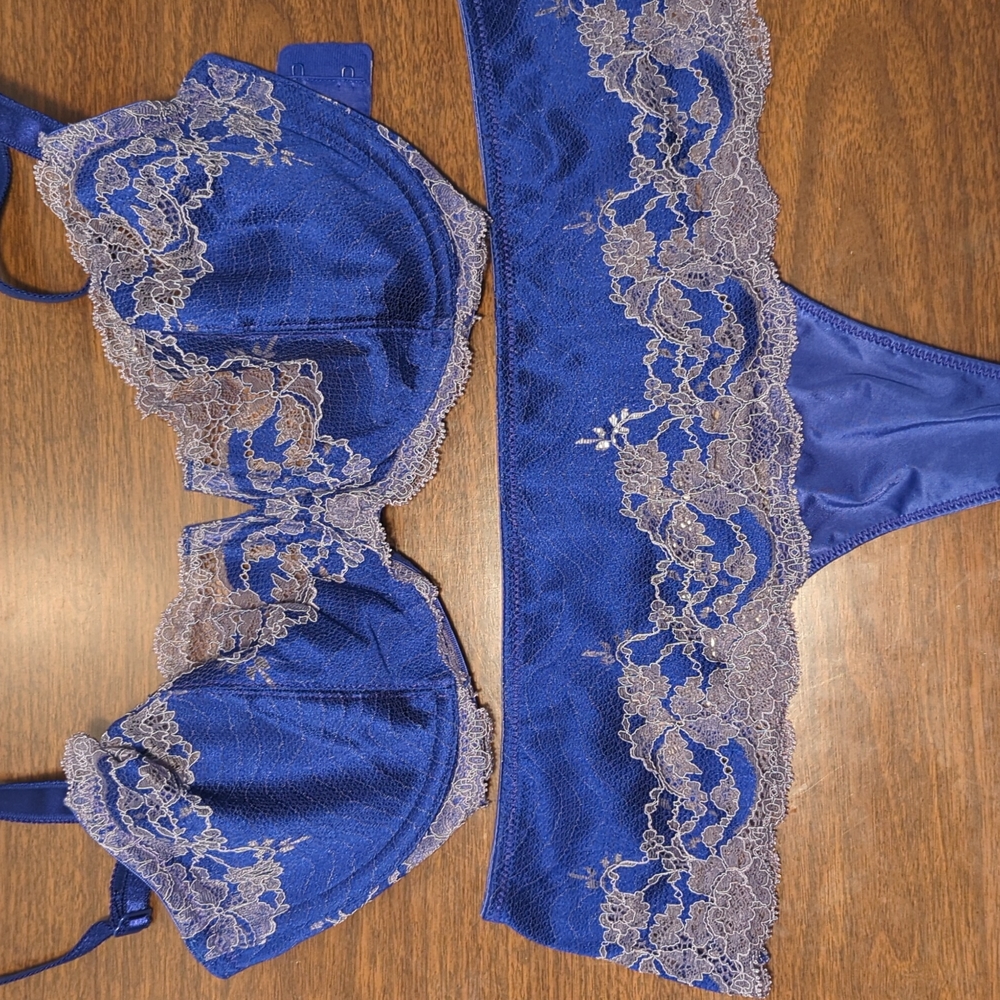 Sapphire lace bra and panty set VERY classy